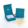GALMPKG High End Custom Gold Printed Peacock Blue Necklace Ring Packaging Cardboard Paper Magnet Jewelry Gift Box with Logo