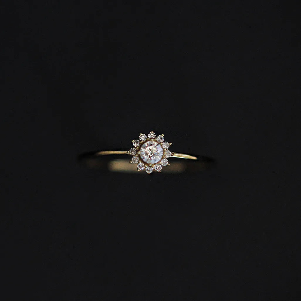 Luxury Big Stone Gold Plated Wedding Rings for Women S925 Silver Jewelry Ring