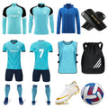 2024 Professional Soccer Uniforms Unisex Comfortable Long Sleeve Youth Soccer Jersey Football Kits Full Set Soccer Kit