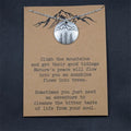Get Close to Nature Faith Jewelry Inspirational Snow Mountain Pine Tree Forest Necklace with Card