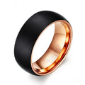 Somen Customized 8mm Black Brushed Tungsten Carbide Ring Men Wedding Band Wholesale