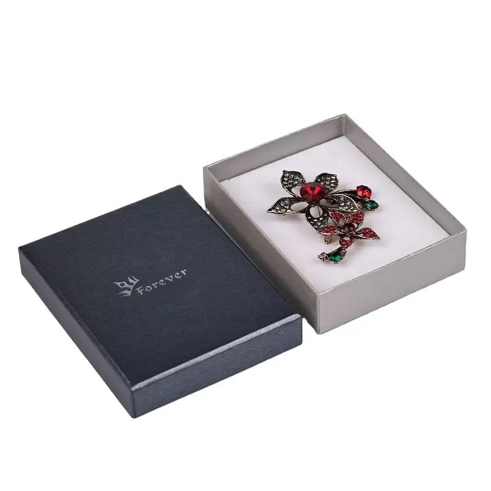 Customized Logo Jewelry  Set Packaging  Paper Cardboard Ring Pendant Set Box Paper Box Packaging Jewelry Boxes
