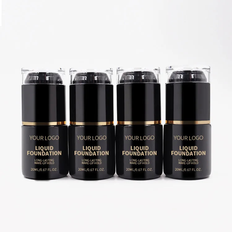 Wholesale 30ml Moisturizing Soft Focus Waterproof Foundation Logo-Free Matte Concealer with Pressed Powder for Face Makeup