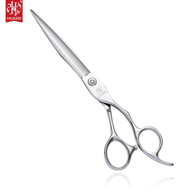 HUASIS HU49 Professional Stainless Steel 440C Pet Dog Grooming Cutting Scissors Straight Shears 7inch 61HRC Great Sharpening