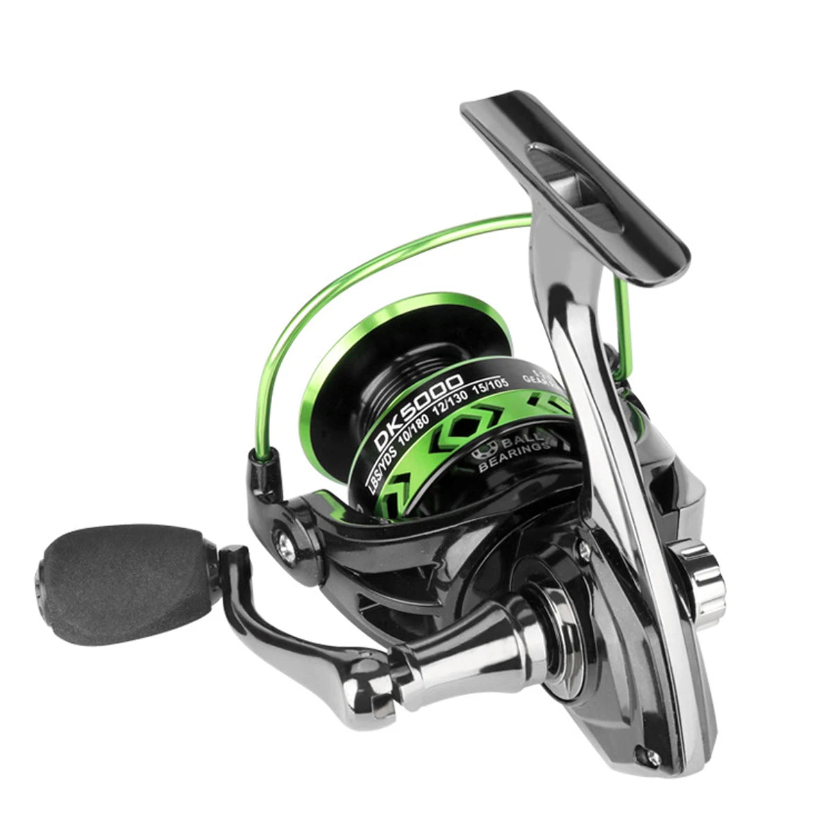 Wholesale Left Hand Metal Colorful Saltwater Spinning Fishing Reel 2000-7000 Series with 5.2:1 Gear Ratio for Stream Lake River