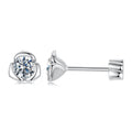 Luxury 4mm 925 Moissanite Stud Earrings for Women Fine Minimalist Elegant Wedding Studs Wholesale Small Silver Fancy Earjewelry