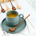 IDEAL BAMBOO 7.6-Inch Long Handle Nanmu Gugertree Wooden Spoon Sustainable Kitchen Utensil for Honey/Coffee/Tea Made