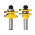 1/2 Inch Shank 1/4 Tooth Stile & Rail Assembles Router Bits Woodworking Milling Cutter for Trimmer Engraving Machine Tools
