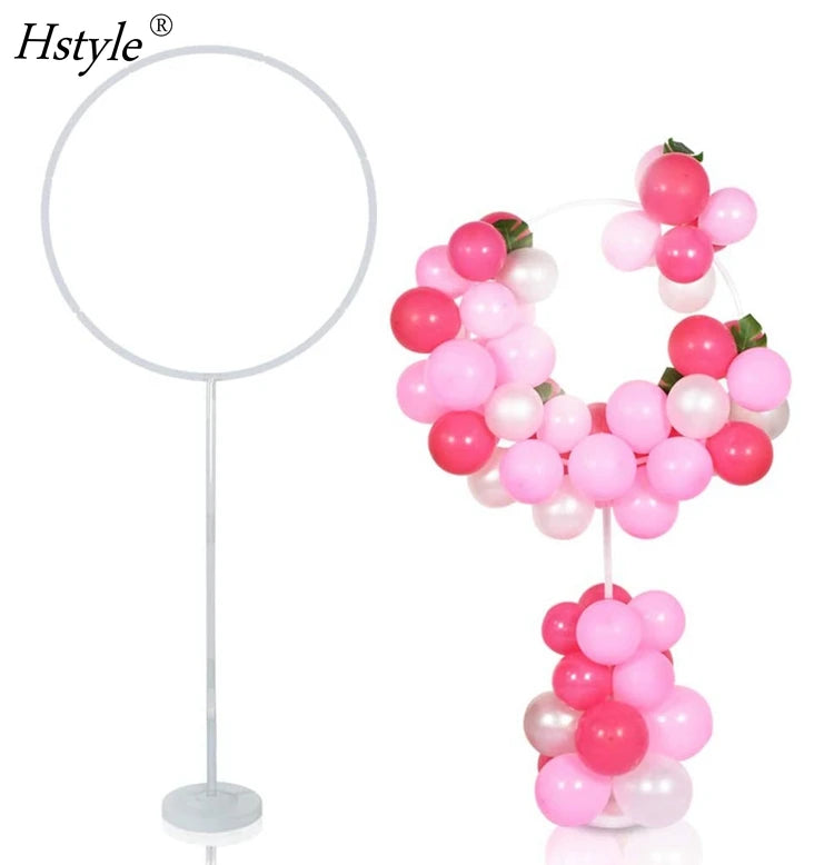 Balloon Garland Arch Kit Round Column Floor Stand Holder with Circle Column Floor Stand Kit for Women Birthday Wedding HS509