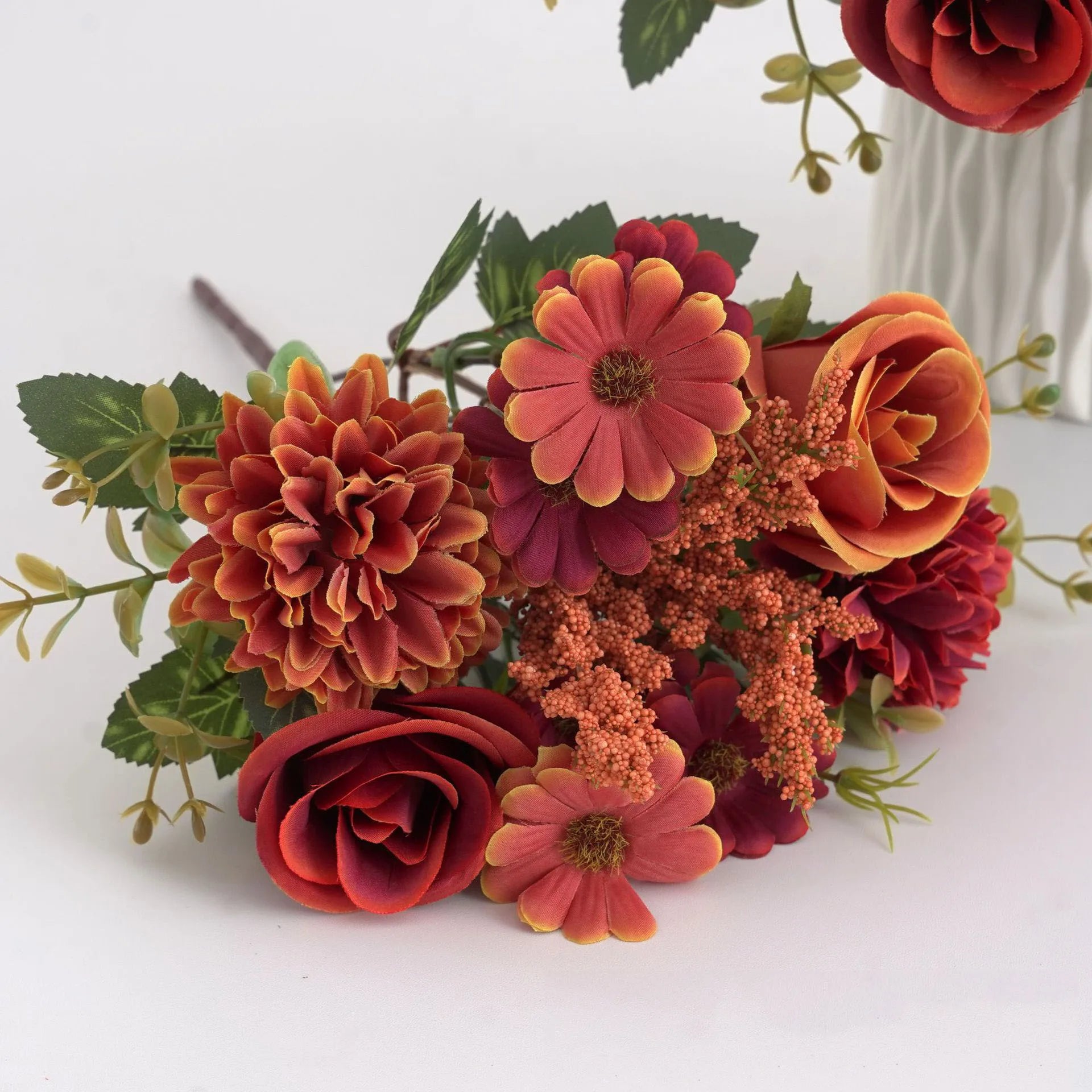 Cross-border Artificial Rose Flowers Bundles  Arranging for Home Decoration Wedding Flowers