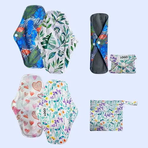 Reusable Maternity Super Absorbent Bamboo Charcoal Sanitary Pads for Women