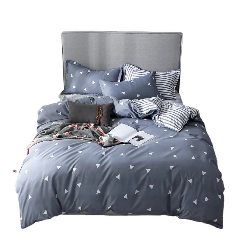 Factory Supply Wholesale 100% Polyester Printing Duvet Cover Sets Quilt Bedding Set
