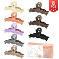Hot Wholesale Korean Hair Claw Set 10cm Square Gift Box Unique Matte Plastic Large Hair Claws for Women Hair Accessory