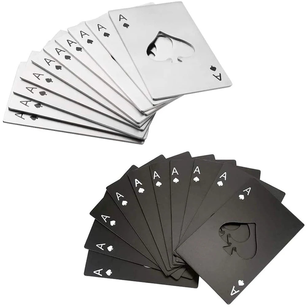 Hot Sale Creative Poker Cards Opener for Beer Bottles Personalized Credit Card Bottle Opener for Cards Peak Tool