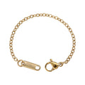Delicate 18K Gold Plated Stainless Steel Hand Chain Necklace Extender Chains for Women Fine Jewelry Findings