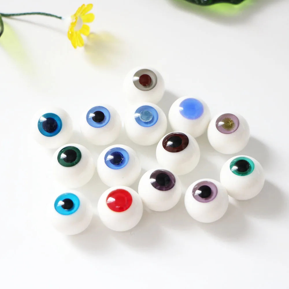 Factory Direct Sell 16mm 25mm Handmade Custom Lampwork Murano Colored Glass Eyes Round Glass Marble Ball