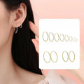 925 Sterling Silver Fashion Women Huge Hoop Earrings Statement Ear Ring Thin Earrings Large Round Ear Jewelry for Women