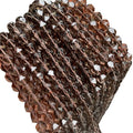 Gemstone Cutting Obsidian Faceted Loose Beads Brown Gemstone Beads DIY Jewelry Making Accessory Stone for Bracelet and Necklace