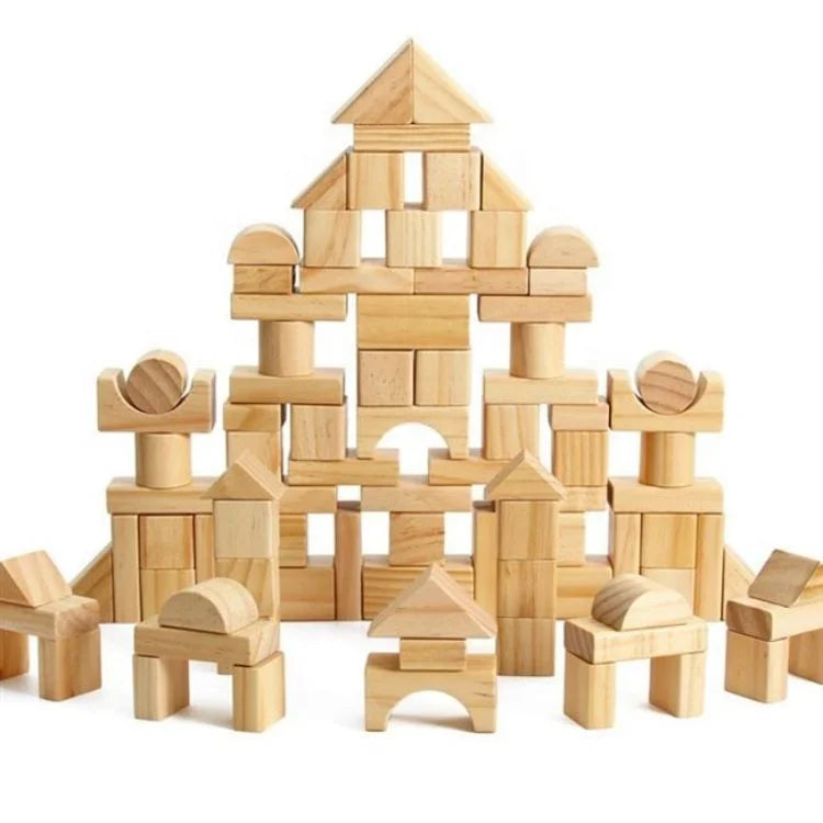 Eco-friendly Handmade Wood Children's Educational Building Block Toy Set for Intelligence Development by Hongseng