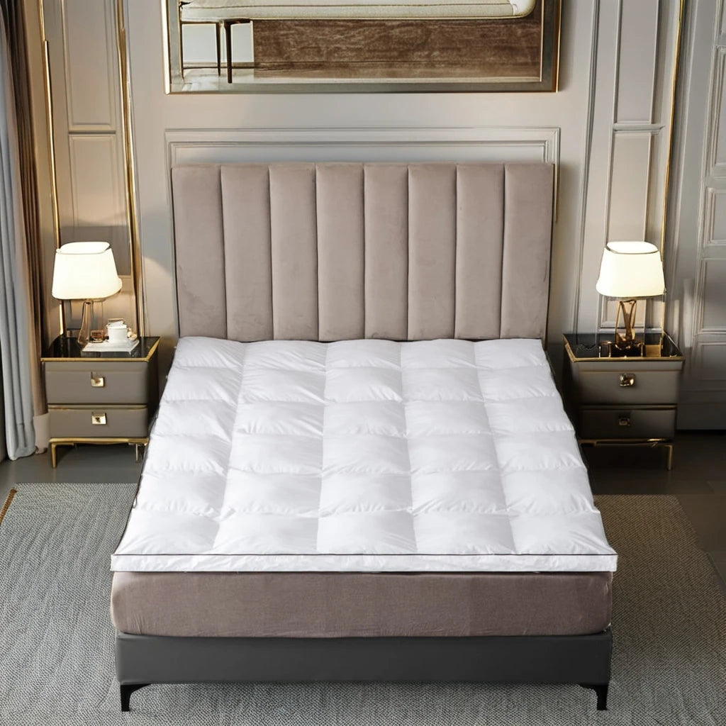 Wholesale Luxury Anti-Dust Microfiber Hotel Bed Foam Mattress Topper Custom Hot Selling Luxury Memory Mattress Cover Printed