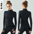 Customized Logo Comfortable Fit Yoga Top Thumb Holes Curved Hem Running Fitness Long Sleeves