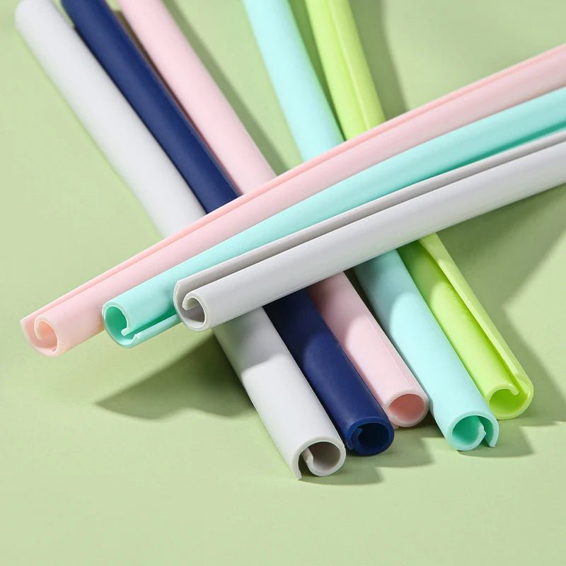 Eco Friendly Trending Collapsible Reusable 10mm Silicone Milk Drinking Straw Baby Travel Silicon Straw