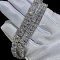 Mossanite VVS Diamond Tennis Chain 3mm 4mm 5mm Solid 925 Silver Tester Passed Round Brilliant Cut Moissanite Tennis Bracelet