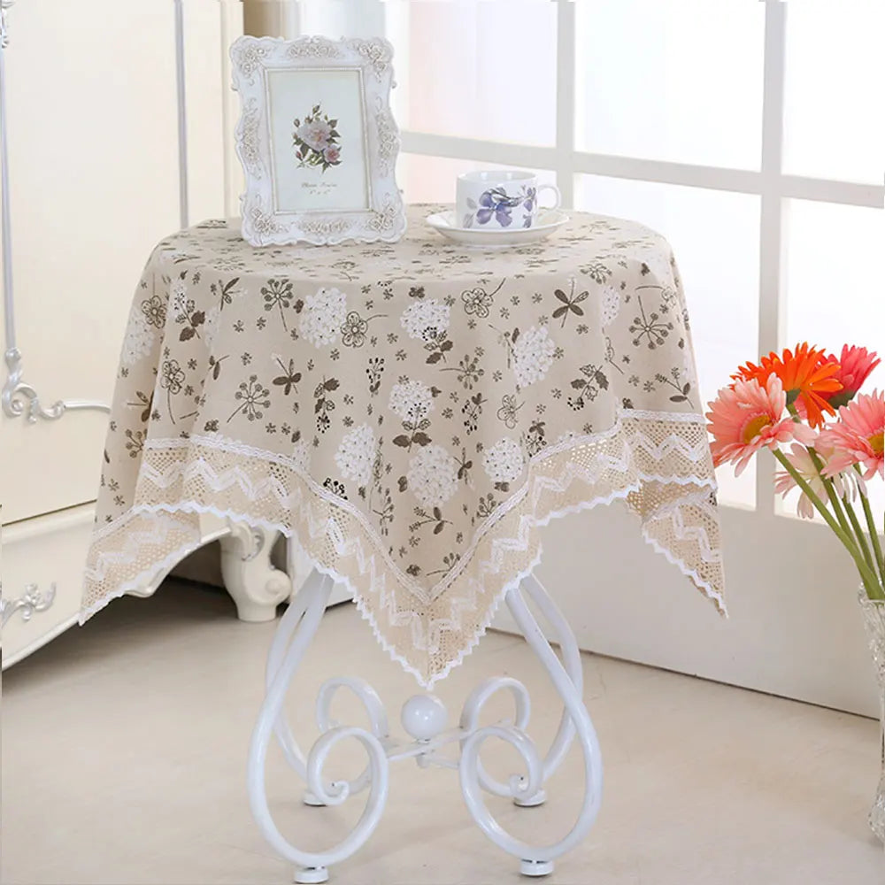 Custom Modern Floral Handmade Stretch Spandex Square Waterproof Disposable Tablecloth/Table Cover for Weddings & Parties Kangshi
