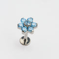 Titanium Threadless Zircon Set  Flower Accessory Ear Tragus Top Hear Jewellery Ear Labret Piercing Jewelry