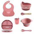 Tableware Baby Food Grade Child Dinnerware Plate Set Water Drink Bowls Kid Toddler Feed Divided Sippy Cup Silicon Suction Plate