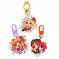 Kuien Wholesale Promotion Custom Printed Acrylic OEM Clear Epoxy Plastic Key Chain Anime Accessories Resin Keychain Charms