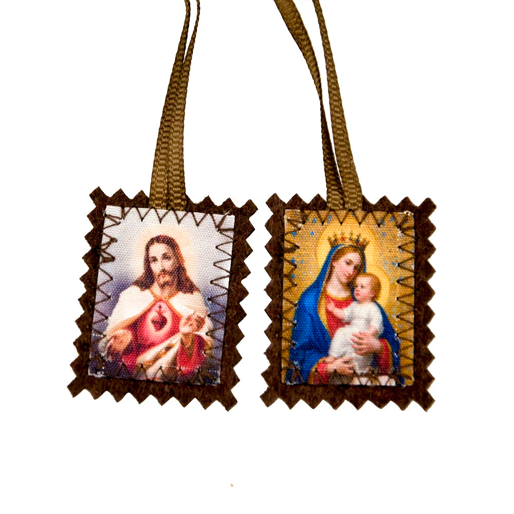Catholic Scapular Vintage  Medal Protector Holy Hanging Pendant Ornament Talisman Virgin Jesus Ornament Wholesale