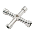 Multi-function 4 in 1 Universal Cross Key Wrench Triangle Key for Train Electrical Elevator Cabinet Meter Box Valve Square Hole
