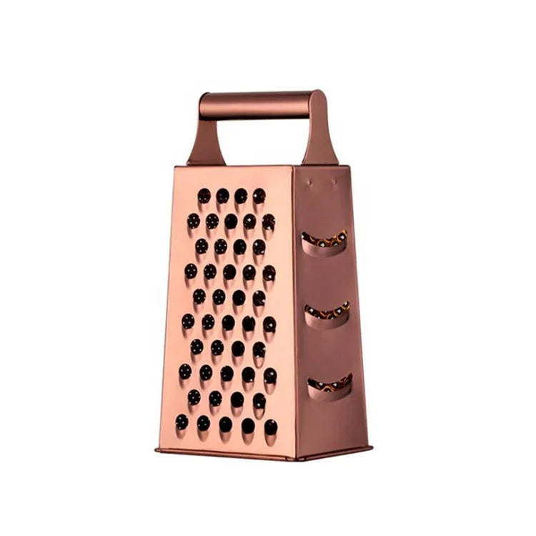 Kitchen Accessories Steel 4 Sided Rose Gold Custom Logo Multi Function Manual Vegetable Fruit Grater