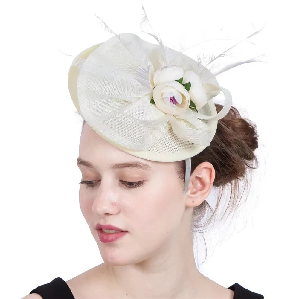 Hot Sale Various Colors Fascinators Hats Fashion Sinamay Church Hat Wedding Hair Accessories Sun Hat for Women Ladies