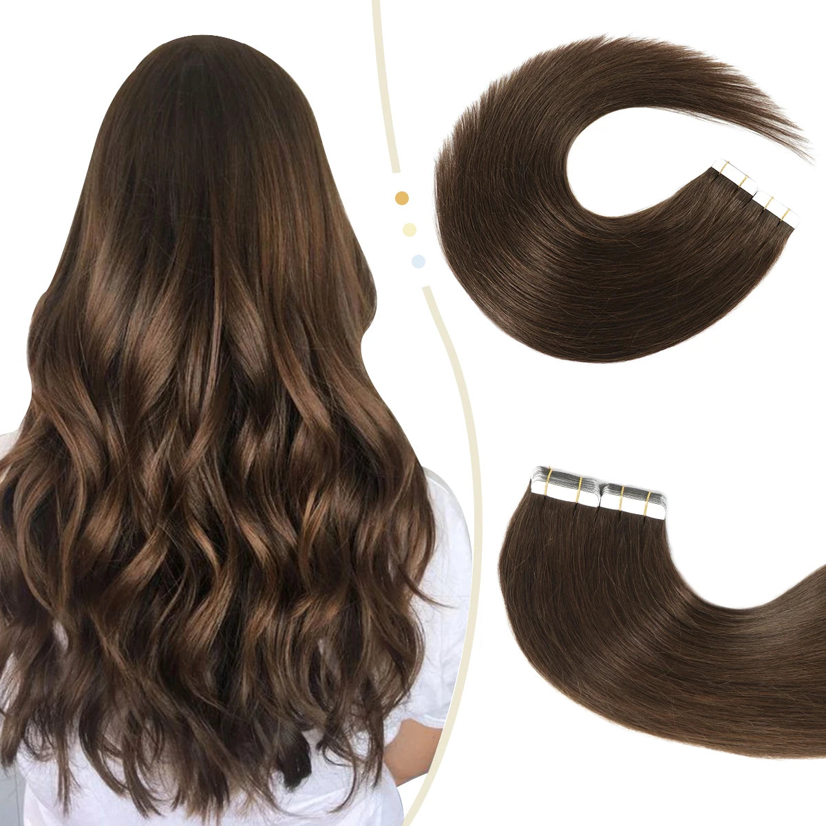Xinda  Hair  Double Drawn 100% Russian Remy Tape Hair Extensions in Hair Extensions