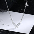 Butterfly Shape Chain Necklace Cubic Zirconia With 925 Sterling Silver Accessory for Women Gift