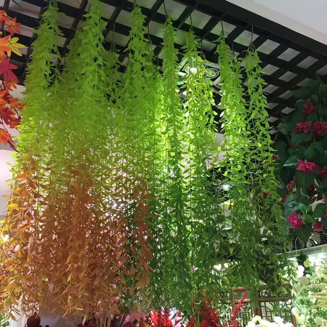 Hot Selling Lifelike Simulated Weeping Willow Artificial Hanging Vine Indoor Ceiling Decoration for Christmas Thanksgiving High
