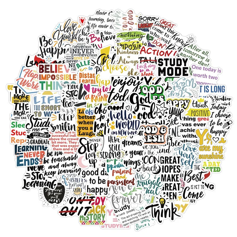 100pcs Inspirational Stickers for Adults Teens Vinyl Waterproof Stickers