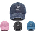 New Custom Printed GOD GOT ME 6 Panel Adjustable Vintage Washed Cotton Baseball Cap Snapback Sports Outdoor Dad Cap