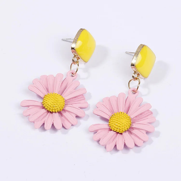 S925 Silver Needle Korean Ear Jewelry Spring and Summer Daisy Flower Women Earrings