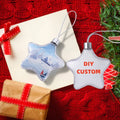 Christmas Tree Transparent Clear Plastic Openable Sublimation Pentagram Double Sided Christmas Pendant Ball
