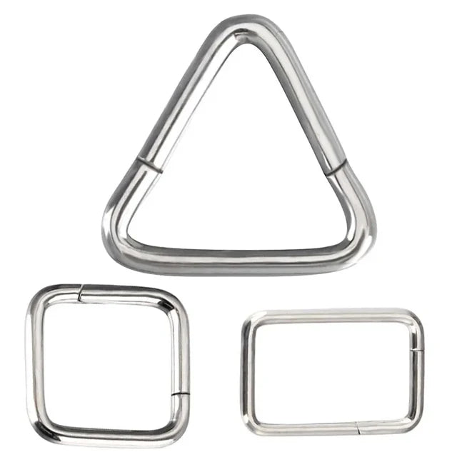 G23 Titanium Ear Nose PIERC Square Triangle Rectangle Cartilage Earring Earlobe Piercing Hinged Clicke Ring Body Jewelry Unisex