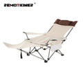 Oversized Outdoor Folding Reclining Beach Chair Portable Recliner Camping Lounge Chair with Footrest