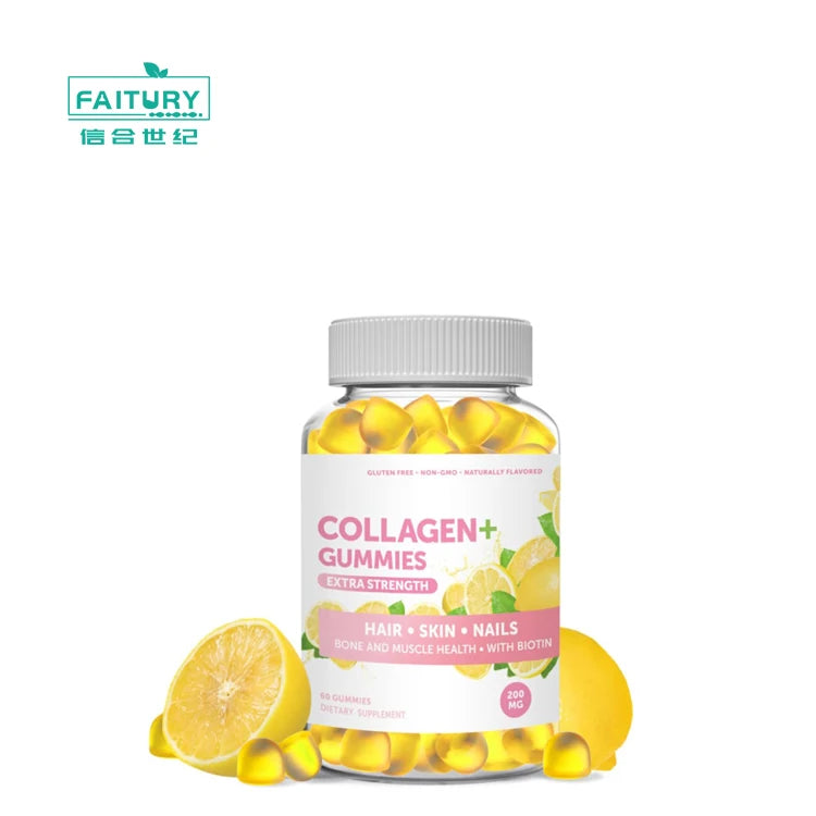 Faitury Private Label Vegan Collagen Gummies Supplements Organic Amino Acid Gummies for Skin Care Beauty Products for Adults