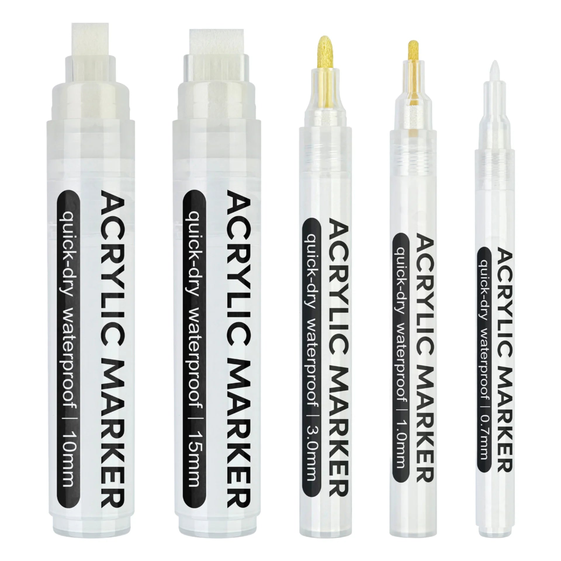 Hot New Straight Liquid Acrylic Marker Pen Sets Permanent Ink for Graffiti Brush Painting Water Brush Pen Paint for Paper