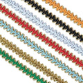 14mm Gold Silver Edge Braided Trimming Hat Lace Ribbon Clothes Costume Dress Craft Decorative Sewing Textile Centipede Lace Trim