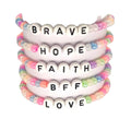 KDB8308 Customizable Children's Acrylic Initial Letter Beads for  for Personalized Gift Love BFF Friendship Bracelet