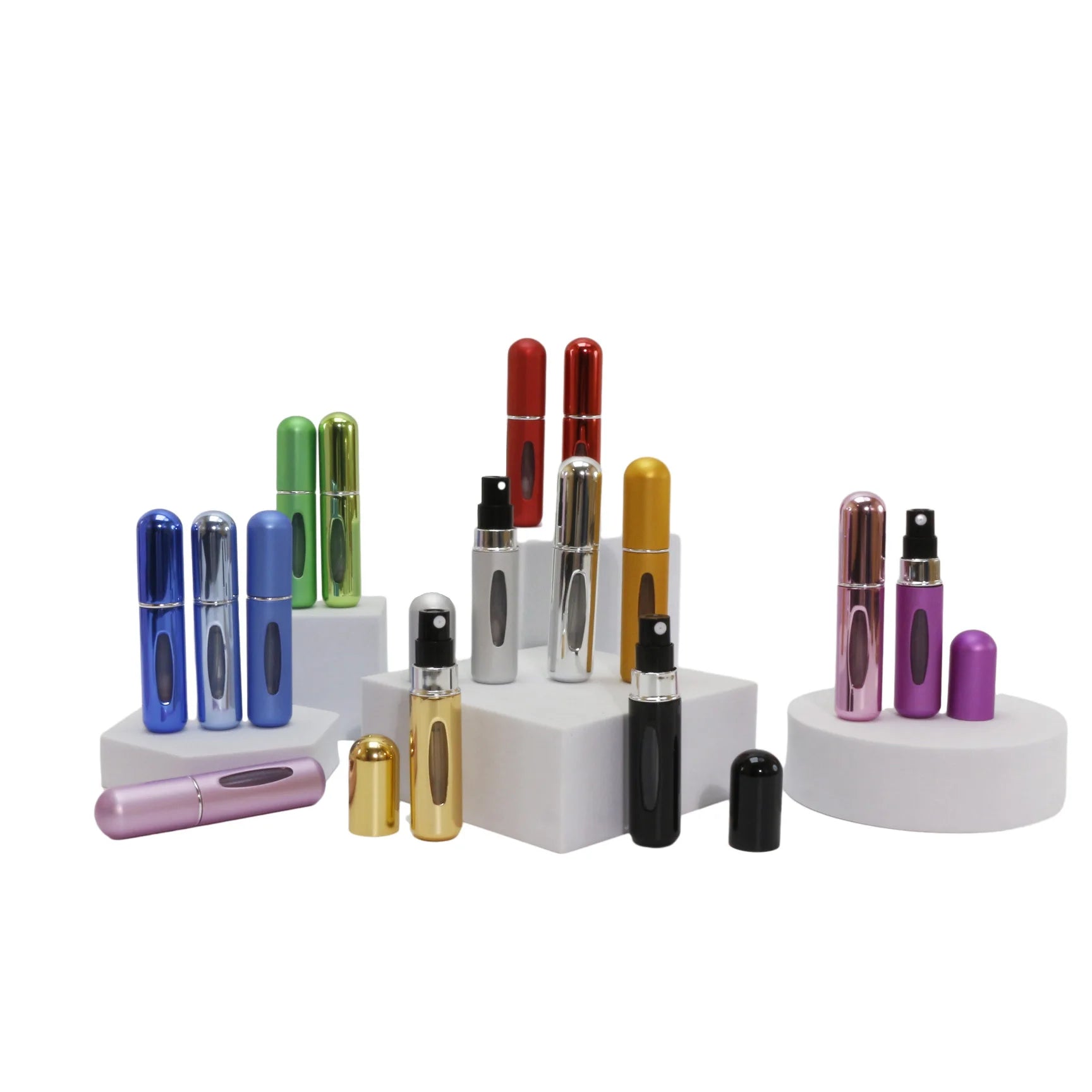 5ml 8ml 10ml Mini Round Metal Aluminium Portable Atomizer Refillable Perfume Spray Bottle for Travel Perfume Bottle M888
