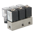 SS316 Stainless Steel 3 Row Manifold Control Solenoid Valve CE Certified Normal Open